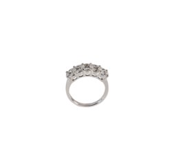 Fedina in oro bianco 18kt e diamanti
