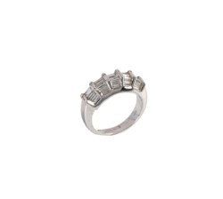 Fedina in oro bianco 18kt e diamanti