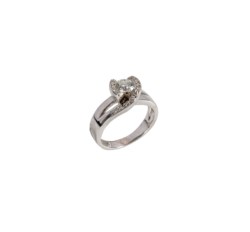 Anello in oro bianco 18kt e diamanti