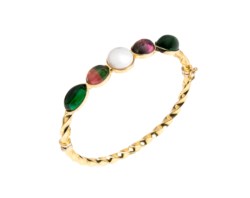 Bracciale in oro giallo 18kt e tormaline