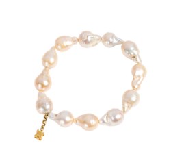 Bracciale in oro 18kt e perle di fiume
