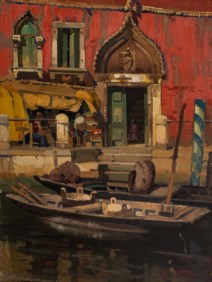 Vittore Zanetti Zilla (1864 - 1946) - Scorcio di Venezia