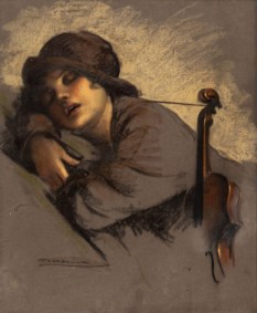 Tito Corbella (1885 - 1966) - Suonatore addormentato