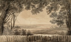 Artista nordico del secolo XIX - Paesaggio collinare