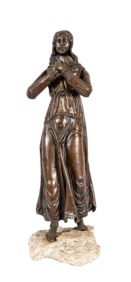 Antica scultura raffigurante figura femminile