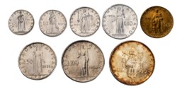 CITTA' DEL VATICANO - PIO XI (1929-1938) - Serie tipologica (1951-1958) (8 valori, varie date)