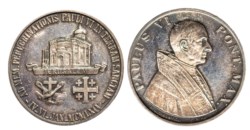 CITTA' DEL VATICANO - PAOLO VI (1963-1978) - Medaglia viaggio in Terra Santa