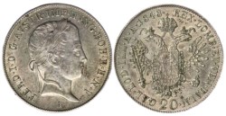 AUSTRIA - Ferdinando I (1835-1848) - 20 Kreuzer 1848, Vienna