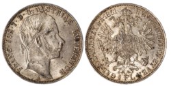 AUSTRIA - FRANCESCO GIUSEPPE (1848-1916), Fiorino 1861, Vienna