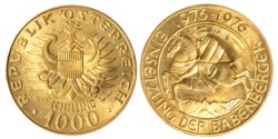 AUSTRIA - 1000 scellini 1976