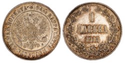 FINLANDIA - NICOLA II (1894-1917) - 1 Markka 1915