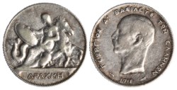 GRECIA - GIORGIO I (1863-1913) - Dracma 1911