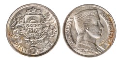 LETTONIA - PRIMA REPUBBLICA (1919-1939) - 5 Lati 1931