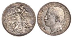 VITTORIO EMANUELE III (1900-1943) - 2 lire 1911, cinquantenario