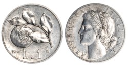 REPUBBLICA ITALIANA - 1 lira 1946