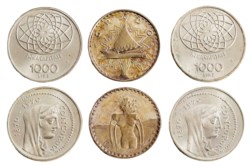 REPUBBLICA ITALIANA - Lotto 3 monete (2 monete da 1000 lire 1970 e medaglia 1972)