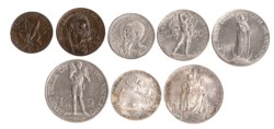 CITTA' DEL VATICANO - PIO XI (1929-1938) - Serie tipologica, varie date (8 valori, senza oro)