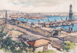 Aldo Raimondi (1902 - 1998) - Porto di Barcellona