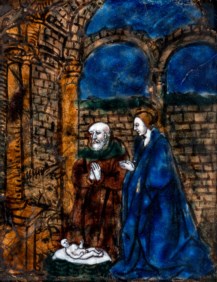 Manifattura di limoges del secolo XIX - Natività