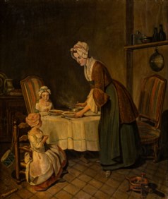 Scuola francese del secolo XIX - Scene di interno