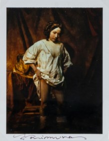 The woman in the water bath