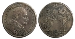ALESSANDRO VIII (1689-1691) - Piastra, anno I