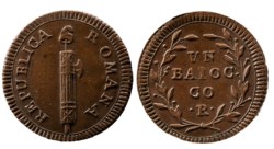 PRIMA REPUBBLICA ROMANA (1798-1799) - baiocco (I° tipo), Roma