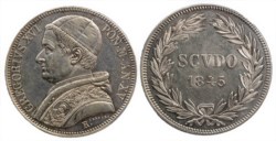 GREGORIO XVI (1831-1846) - Scudo 1845, Roma