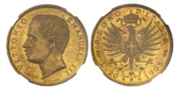 VITTORIO EMANUELE III (1900 - 1943) - 20 lire 1903