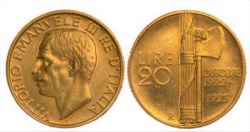 VITTORIO EMANUELE III (1900-1943) - 20 lire 1923