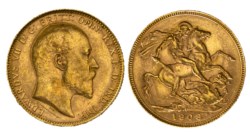 AUSTRALIA -  Edoardo VII (1901-1911) - Sterlina 1908