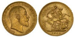 GRAN BRETAGNA - Edoardo VII (1901-1911) - Sterlina 1902