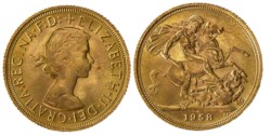 GRAN BRETAGNA - ELISABETTA II (1952-2022) - Sterlina 1958