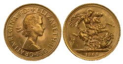 GRAN BRETAGNA - ELISABETTA II (1952-2022) - Sterlina 1965