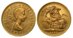 GRAN BRETAGNA - ELISABETTA II (1952-2022) - Sterlina 1967