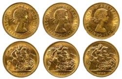 GRAN BRETAGNA - ELISABETTA II (1952-2022) - lotto 3 sterline 1966