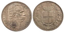 UMBERTO I (1878-1900) - 5 lire 1879