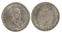 NAPOLI - FERDINANDO I (1816-1825) - Piastra da 120 grana 1818