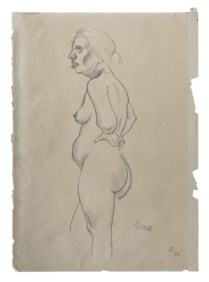 Nudo femminile in piedi