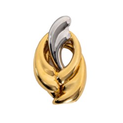 Spilla in oro bicolore 18kt