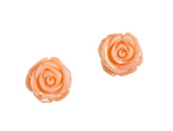 Orecchini in oro 14kt e pasta di corallo