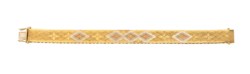 Bracciale in oro giallo, rosa e bianco 18kt
