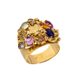 Anello a fascia in oro giallo 18kt