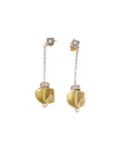 Orecchini in oro bicolore 18kt