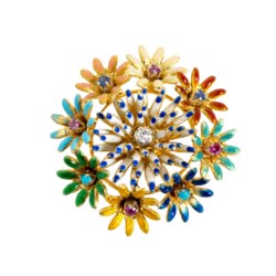 Spilla in oro giallo 18kt