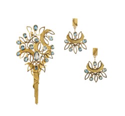 Demi parure in oro giallo 18kt