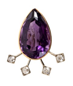 Spilla in oro bicolore 18kt