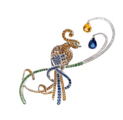 Spilla in oro bianco 18kt