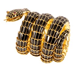 Bracciale a molla in oro giallo 18kt