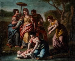 Attr. Francesco Trevisani (Capodistria, 9 aprile 1656 - Roma, 30 luglio 1746) - Ritrovamento di Mosè